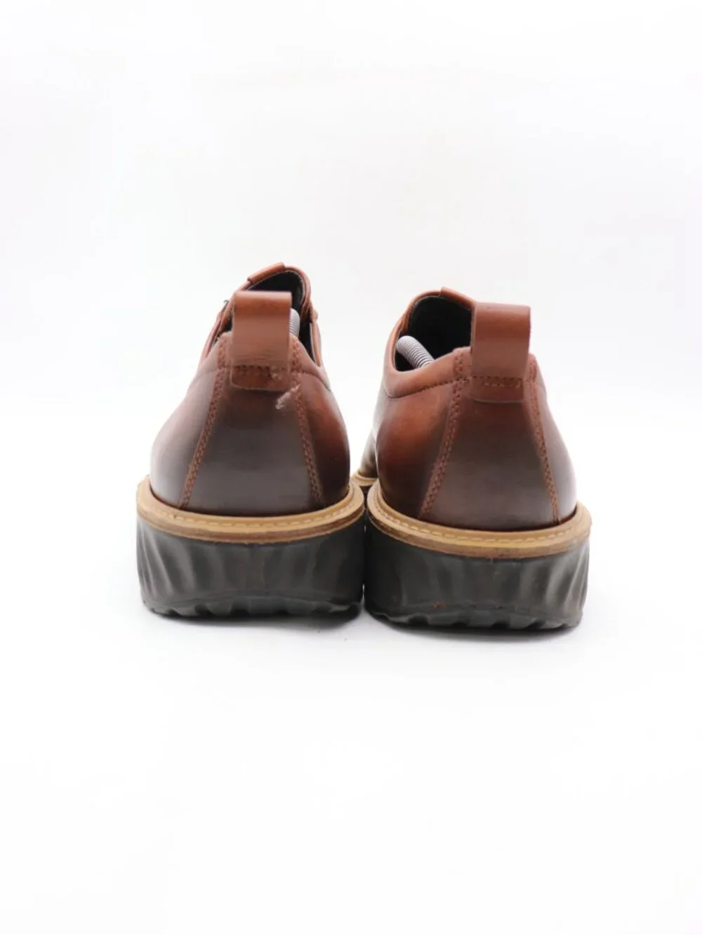 ECCO ST.1 Hybrid Men’s Size EU 47 Plain Toe Derby Shoes Smooth Brown Leather
